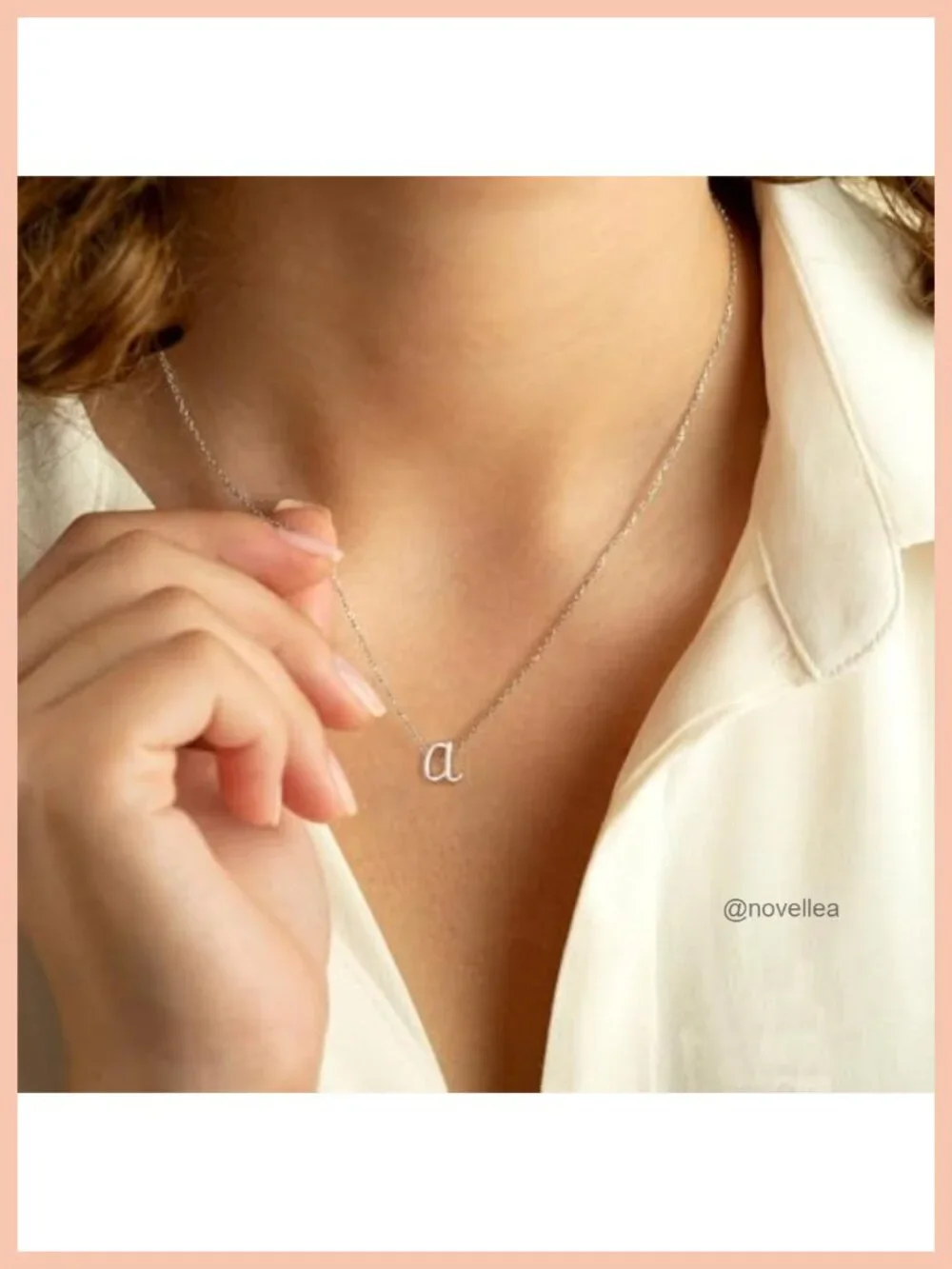 Layered Initial Necklace Stack for Women 14K Gold Plated Silver Bead Chain
